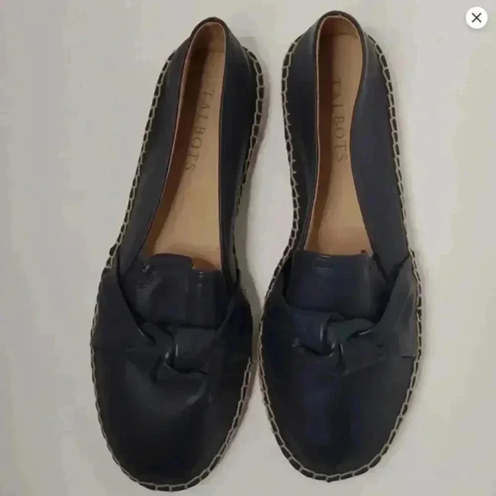 Talbots IZZY KNOT NAPPA ESPADRILLES Size 6.5